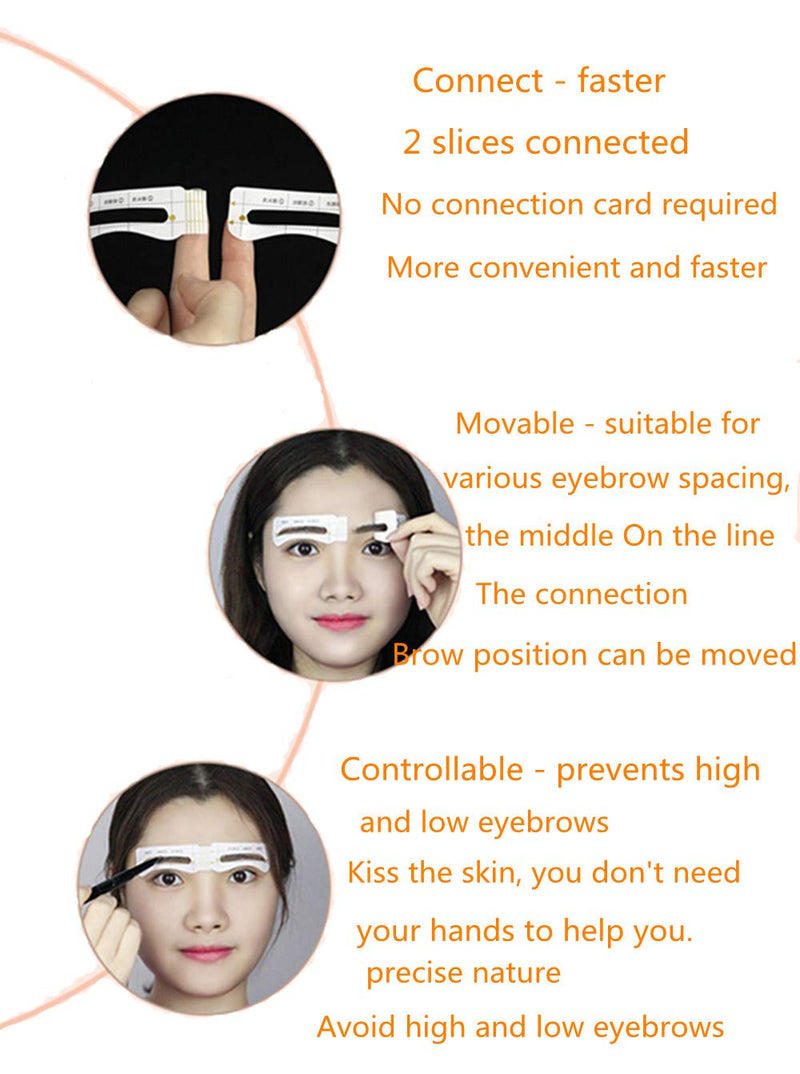 [Australia] - SKYWXHN-8 Sets Eyebrow Shaping StencilS Eye Brow Guide Template Kit Makeup DIY Tool-32 pcs 