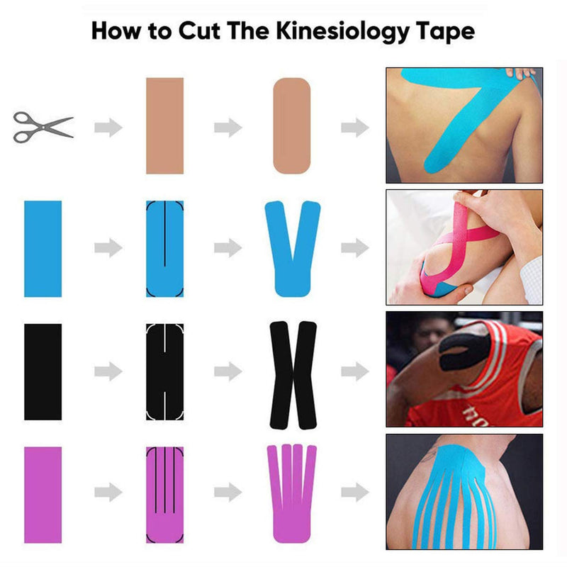 [Australia] - PTmehuu Kinesiology Tape Extra Wide 2 inch 4 inch x 16.4 feet Roll Waterproof Latex Free Athletic for Pain Relief, Muscle Support, Recovery 4 Inch x 16.4 Feet (1 Roll) Beige 
