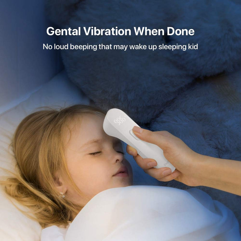 [Australia] - iHealth No-Touch Forehead Thermometer, Digital Infrared Thermometer for Adults and Kids, Touchless Baby Thermometer, 3 Ultra-Sensitive Sensors, Large LED Digits, Quiet Vibration Feedback, Non Contact 
