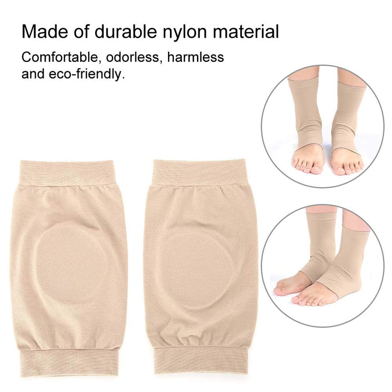 [Australia] - Soft Elastic Ankle Protection Sleeve Silicone Protective Pad Breathable Foot Heel Crack Sock Ankle Bone Protection Socks for Boots, Skates, Splints 