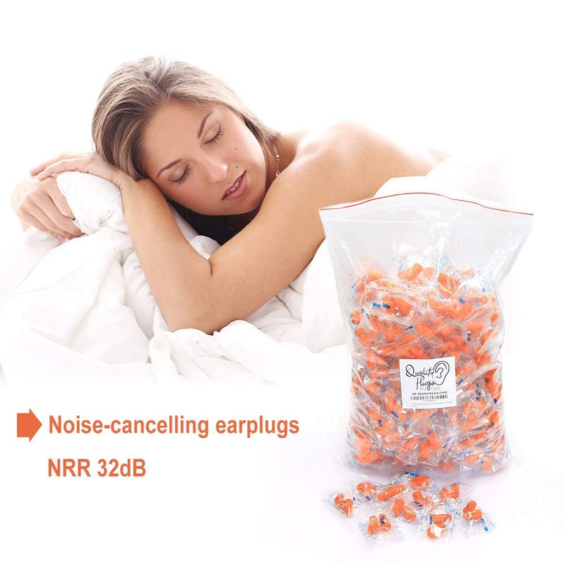 [Australia] - Quality Foam Earplugs 200 Pair- 32dB Noise Cancelling Sound Blocking Calmer Soft Ear Plugs for Sleeping Travel Loud Music Concert Shooting Hunting Study Work Construction Safety Hearing Protection 