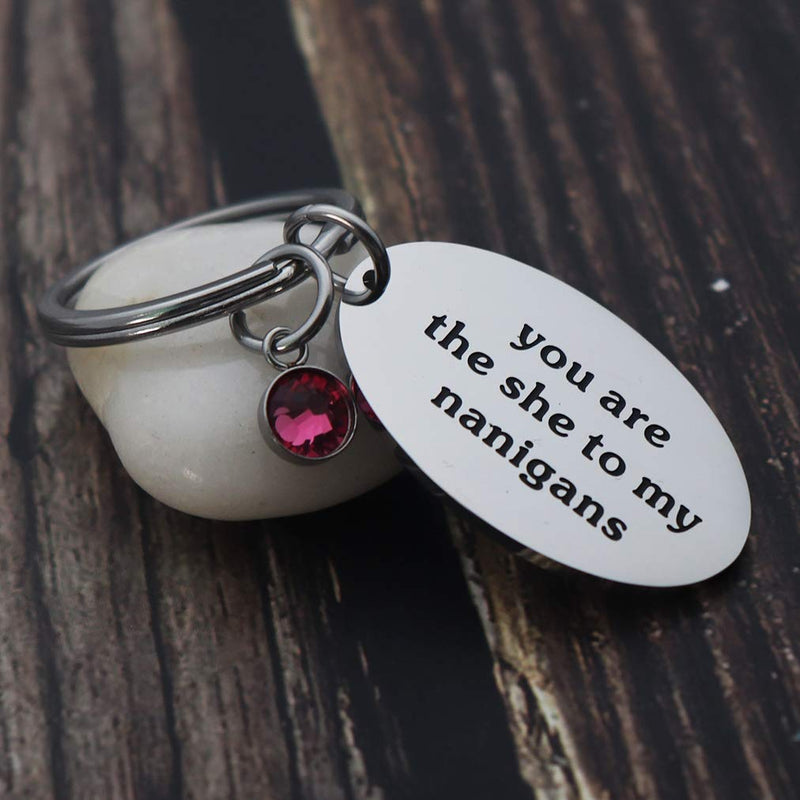 [Australia] - Beeshion You're My Favorite Bitch to Bitch About Bitches with Keychain Funny BFF Birthday Gift Friendship Jewelry Gift for Her You are the she to my nanigans 