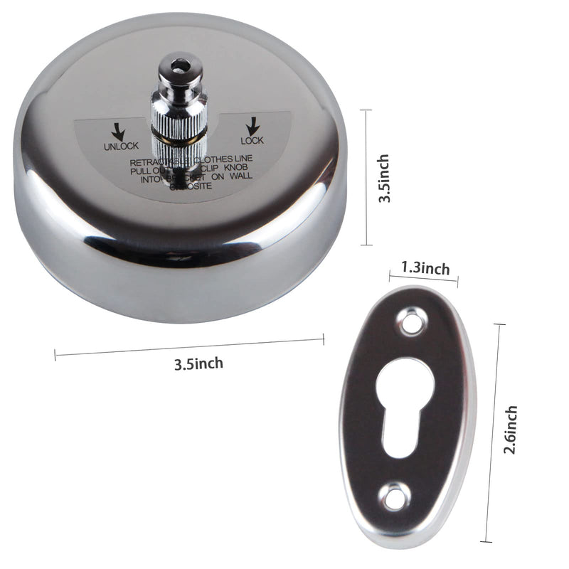 [Australia] - JHHSYU 2 Pcs Retractable Clothesline 304 Stainless Steel Durable with Heavy Duty Adjustable Rope Shower Clothes Line for Outdoor and Indoor 