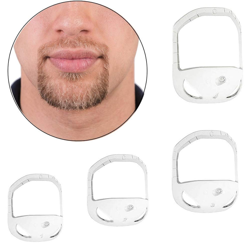 [Australia] - 5 Sizes Set Goatee Beard Shaper Beard Styling Template Beard Shaping Tool Fashion Goatee Shaving Template Goatee Trimming Supplies for Men 