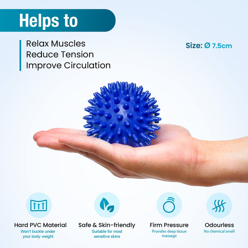 [Australia] - Beenax Foot Massage Roller and Hard Spiky Ball Set - Perfect for Plantar Fasciitis Recovery, Wrists and Forearms Exercise, Arm Pain, Trigger Point - Designed to Relieve Stress and Relax Tight Muscles 