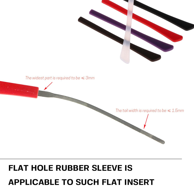 [Australia] - Skyzone Eyeglass End Tips,5 Pairs Silicone Anti-Slip Ear Hook Holder Grip Ear Sock Leg Tubes Eyeglasses Replacement for Metal Thin Sunglasses Eyeglass Legs 