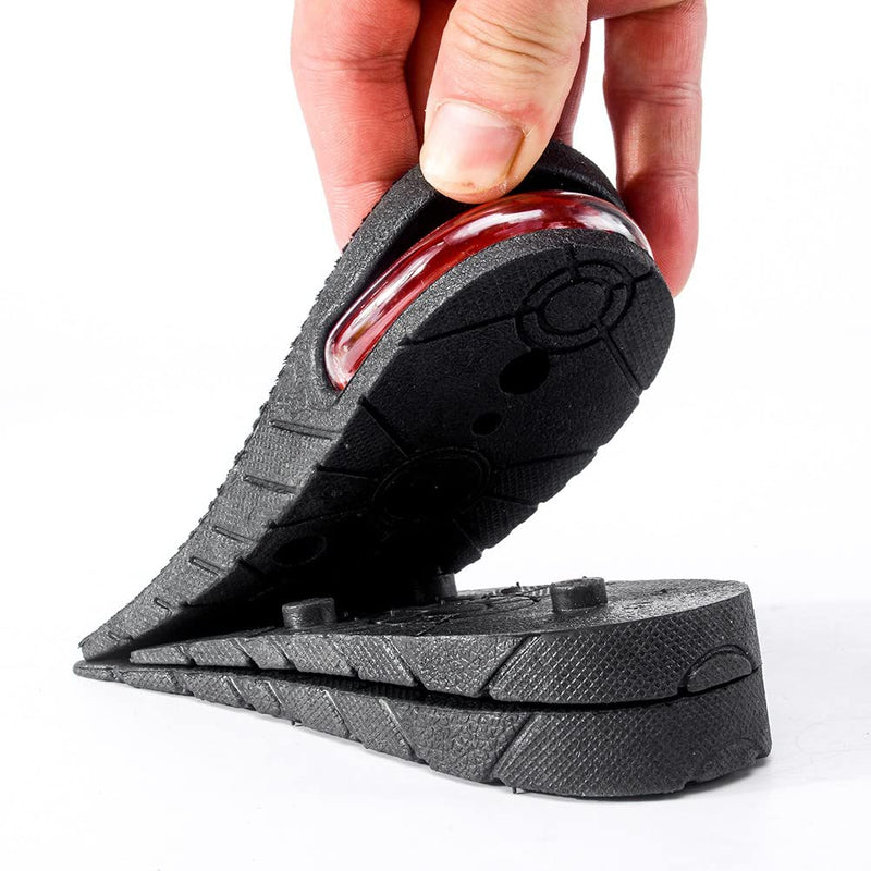 [Australia] - Height Increasing Insole 3-Layer Air Cushion Heel Insert Lift Shoes Insole for Men and Women Invisible Elevator Insoles 6cm Half Pad 