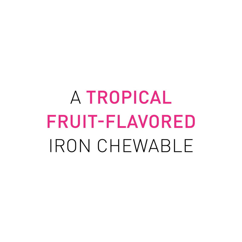 [Australia] - Natural Factors, Easy Iron Chewable, Gentle Supplement for Energy and Metabolism Support, Vegan, Tropical Fruit Flavor, 60 tablets (60 servings) 60 Count (Pack of 1) Standard Packaging 