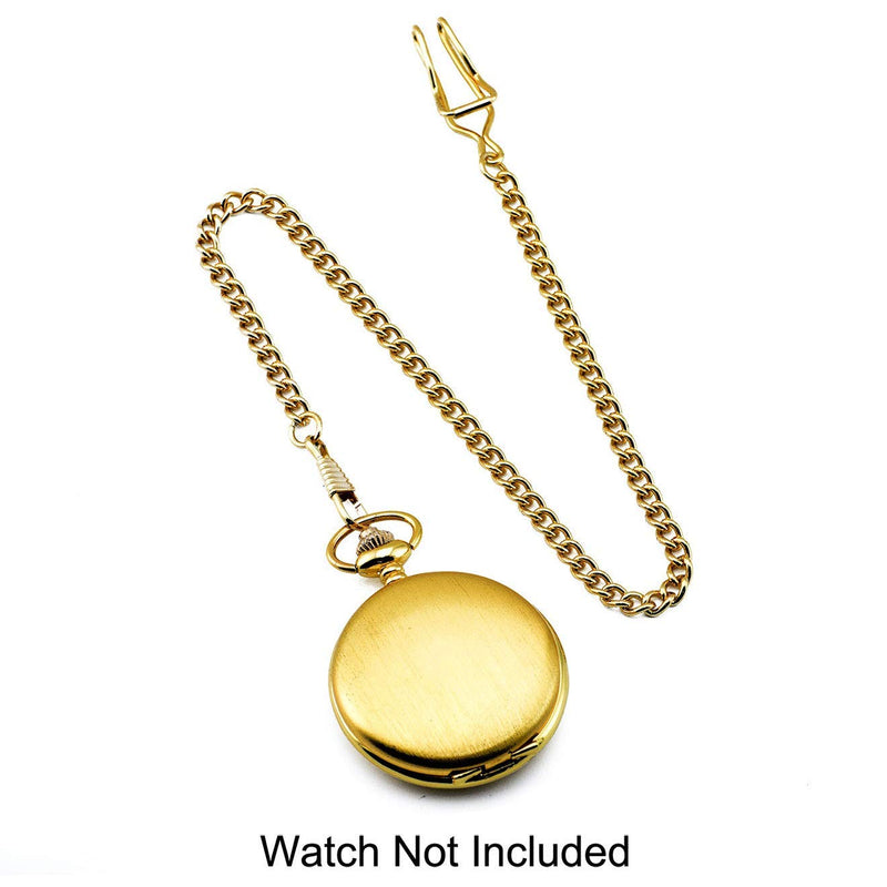 [Australia] - TREEWETO Pocket Watch Vest Chain 14.7 inch (37.5 cm) Gold 