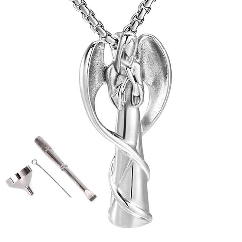 [Australia] - XUEERMEI Urn Necklaces for Ashes Memorial Cremation Anchor Memorial Keepsake Pendant Jewelry S6-Silver 