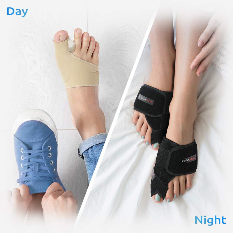 [Australia] - Doeplex Bunion Corrector and Bunion Relief 7 Pieces Kit, Big Toe Straightener for Women and Men Adjustable Bunion Splint, Treat & Prevent Hallux Valgus, Large fits Men US7-12/Women US8-9 Men 7-12/Women 8-9 