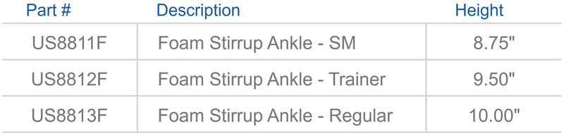 [Australia] - United Ortho US8813F Foam Stirrup Ankle Brace, Large, Black 