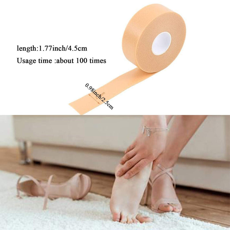 [Australia] - 1 Pcs Heel Grip Tape Foot Care Sticker 5.5 Yards Adhesive Protector Pads for Man Women to Prevention Blister and Chafing Cushion Protection 