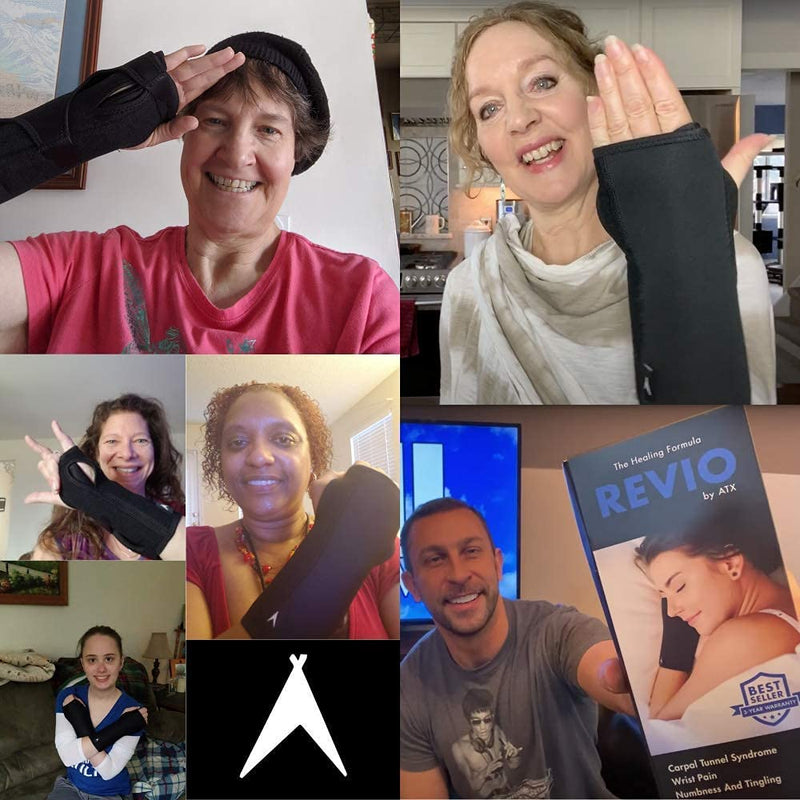 [Australia] - ACTION TRIBEX Night Sleep Support Wrist Brace - Carpal Tunnel & Wrist Pain Relief - Metal Splint & Cushioning Beads - U.S. Patent No. D938,049 S 