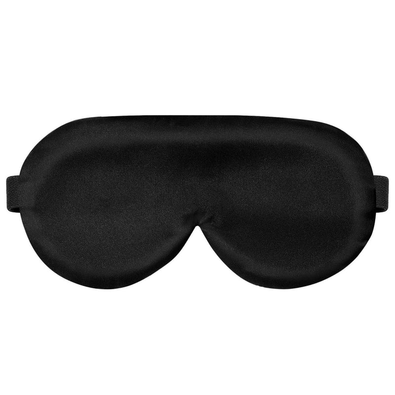[Australia] - Alaska Bear Sleep Mask Silk Cover - Eye Contour Built in No Pressure - Handmade, Upgrade Over Conventional "Flat" Thin Shades (Black, Gift Ready Packaging) Black 