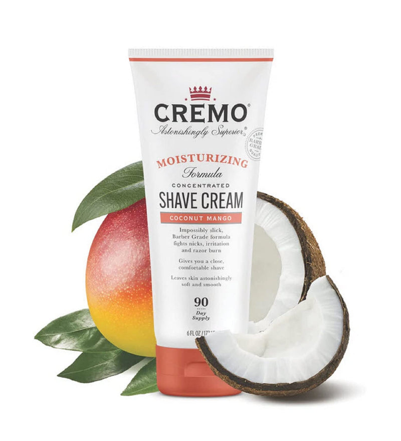 [Australia] - Cremo Coconut Mango Moisturizing Shave Cream, Astonishingly Superior Shaving Cream For Women, Fights Nicks, Cuts And Razor Burn, 6 Ounces 