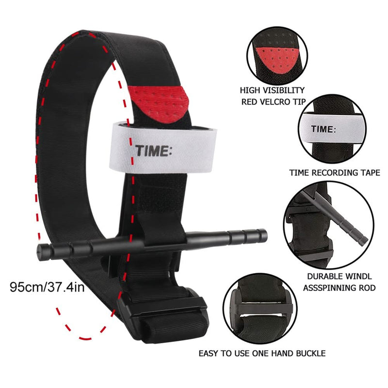 [Australia] - Foreverup 4 Pack Tourniquet, Outdoor Emergency Tourniquet, Tactical Emergency Tourniquet Strap One-Handed Operation Tourniquet Medical First Aid Equipment for Military Outdoor Sports 
