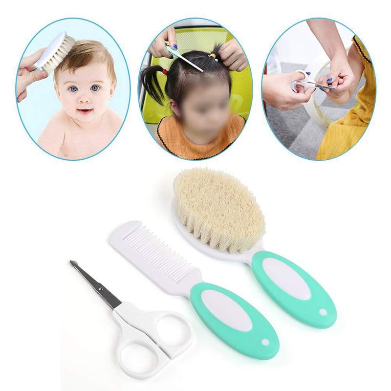 [Australia] - NEWSTYLE Baby Daily Care Kit,Infant Convenient Healthcare Grooming Set Nail Clipper Manicure Safety Scissors Nose Cleaner Hair Brush Comb Essential Daily Care Bathing Tool for Travelling & Home Use 