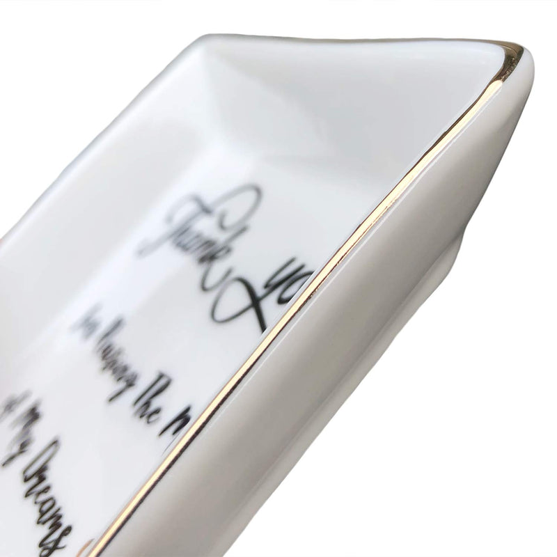 [Australia] - Mother of Groom Gifts Ring Trinket Dish - Thank You for Raising The Man of My Dreams 