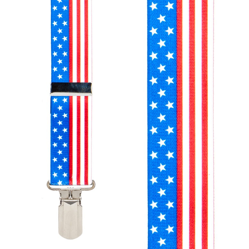 [Australia] - SuspenderStore Men's Stars And Stripes 1.5-Inch Wide Suspenders - Small Pin Clip 60" for 6'4" to 6'9" tall 