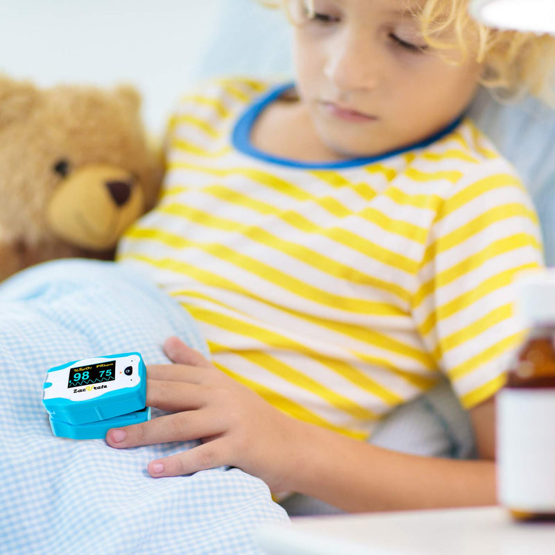 [Australia] - Zacurate Children Digital Fingertip Pulse Oximeter Blood Oxygen Saturation Monitor with Adorable Animal Theme (not for newborn/infant) 
