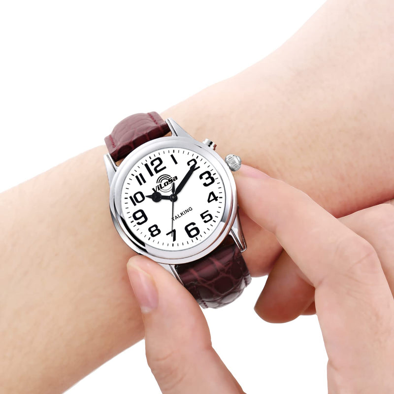 [Australia] - English Talking Watch for Blind Seniors and Visually Impaired People Announcement of Time, Date and Day of The Week, for Seniors, Strap. 