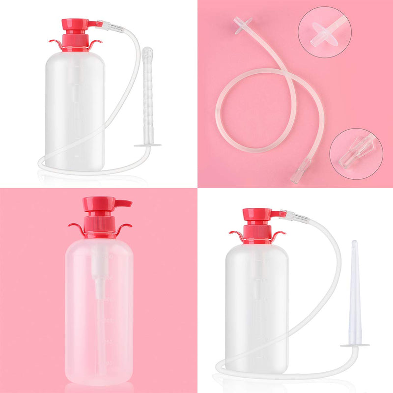 [Australia] - LIVE4COOL Douche Bottle for Women Reusable Vaginal Cleansing System, 600ml/20.3oz Reusable Vaginal Enema Douche, Capacity Cleanser with 4 Nozzles, Storage Bag, Non-Toxic 