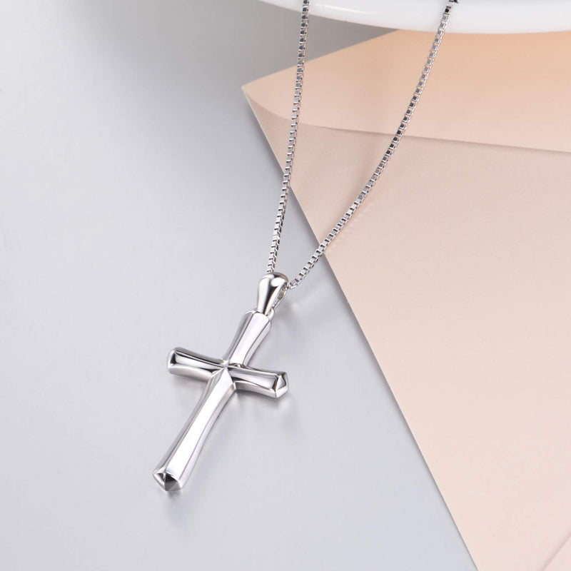 [Australia] - Cross Necklace Sterling Silver Religious Engraved"Faith Hope Love"Pendant Necklace Jewelry for Women Girls Unisex Faith hoop love cross 