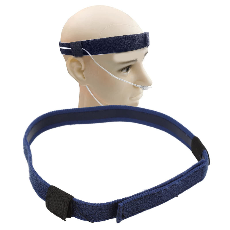 [Australia] - Nasal Cannula Headband,ANGGREK Nasal Cannula Headband Nasal Cannula Holder Ear Protector Prevent Ear Soreness Ear Protector Cannula Holder(Dark Blue) Dark Blue 