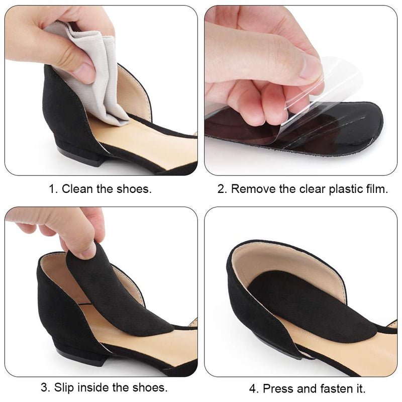 [Australia] - SQHT Orthotics Medial & Lateral Heel Wedge Silicone Insoles for Supination and Pronation, Corrective Adhesive Gel Shoe Inserts for Bow Legs, Foot Alignment, Knock Knee Pain (Transparent+Brown+Black) Transparent+brown+black 