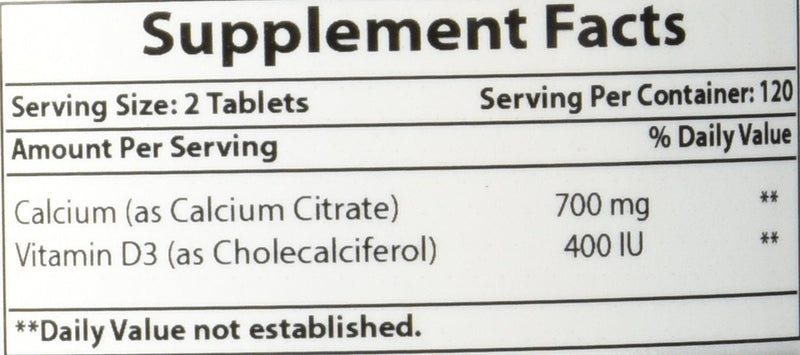 [Australia] - Best Naturals Calcium Citrate with Vitamin D-3 240 Tablets (240 Count (Pack of 1)) 240 Count (Pack of 1) 