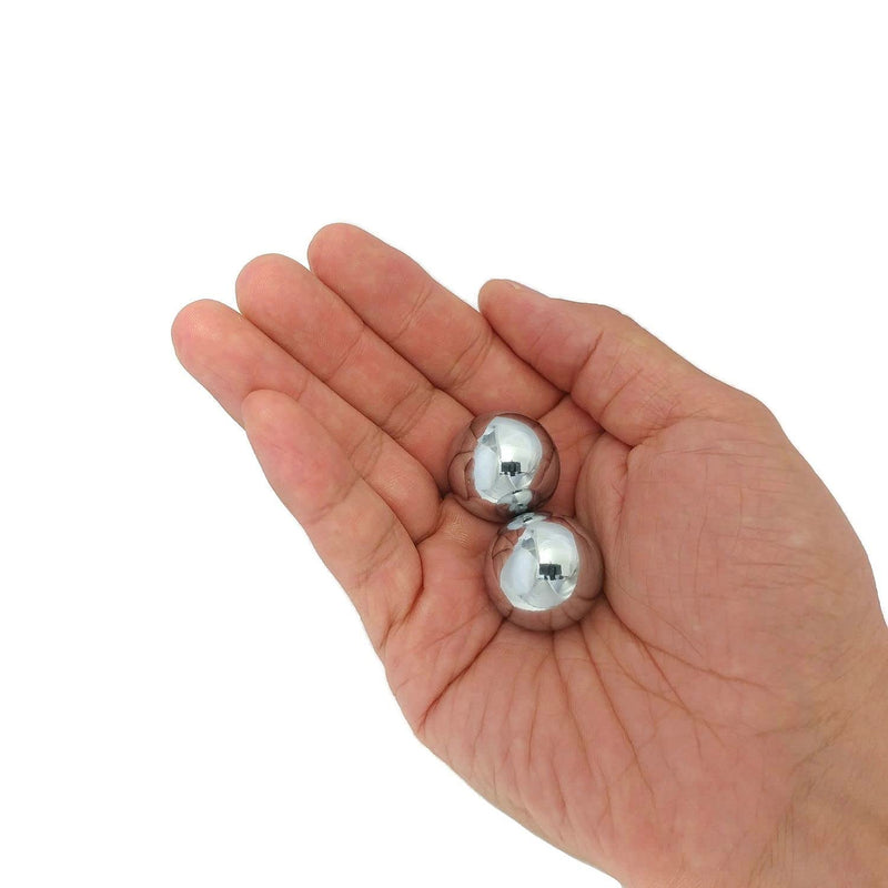 [Australia] - Top Chi 1 Inch Chrome Chiming Pocket Sized Baoding Balls for Hand Therapy, Anxiety, and Stress Relief 