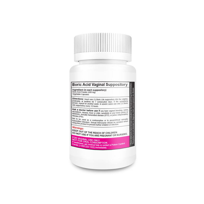 [Australia] - NutraBlast Boric Acid Vaginal Suppositories - 100% Pure Made in USA - Boric Life Intimate Health Support (30 Count) 30 Count (Pack of 1) 