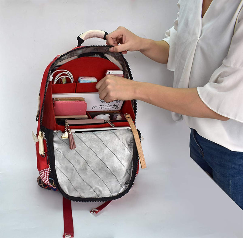 [Australia] - VANCORE Felt Backpack Organizer Insert for Rucksack Handbag Shoulder Bag Small Beige 