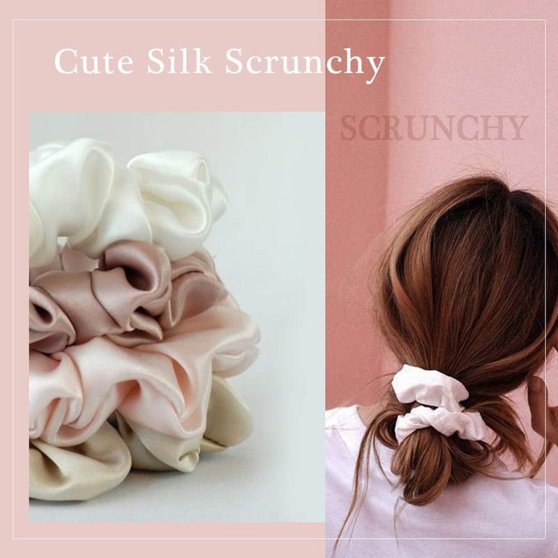 [Australia] - LilySilk Silk Charmeuse Scrunchy -Regular -Scrunchies For Hair - Silk Scrunchies For Women Soft Hair Care (15pc) 15pc 