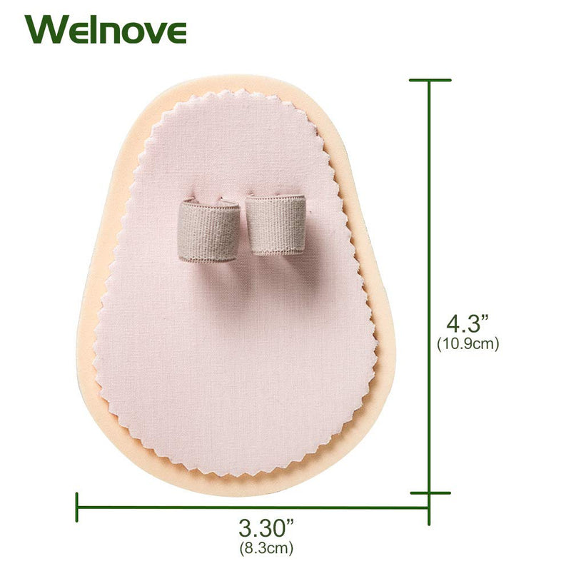 [Australia] - Welnove - Hammer Toes Straightener Toe Splint Corrector for Claw, Curled, Crooked Toe, Cushion Brace Joint Realign Metatarsal Support Loop Pack of 2 (2 Holes) 2 Hole Toe Straightener *2 