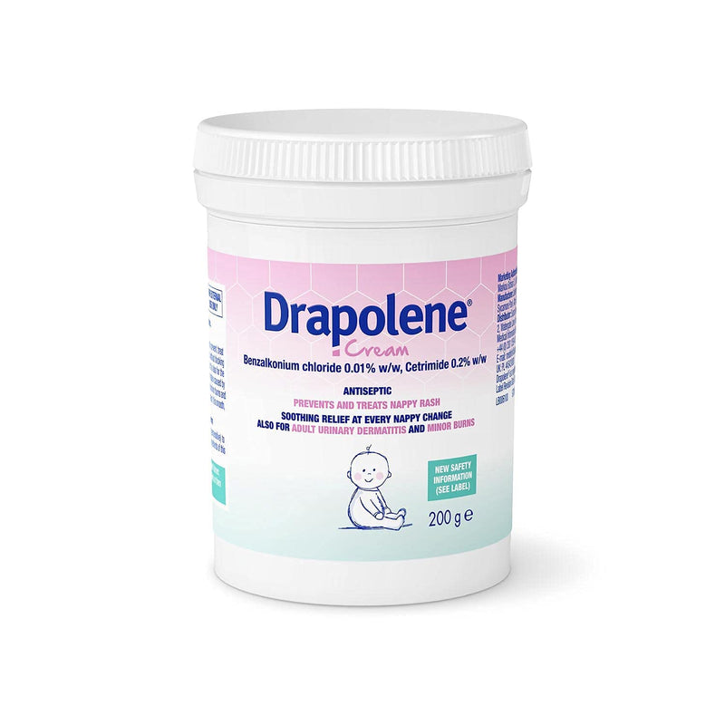 [Australia] - 2 x Drapolene Cream 200g Tub | Prevents and Treats Nappy Rash | Soothes and Protects Baby's bottom from newborn onwards 