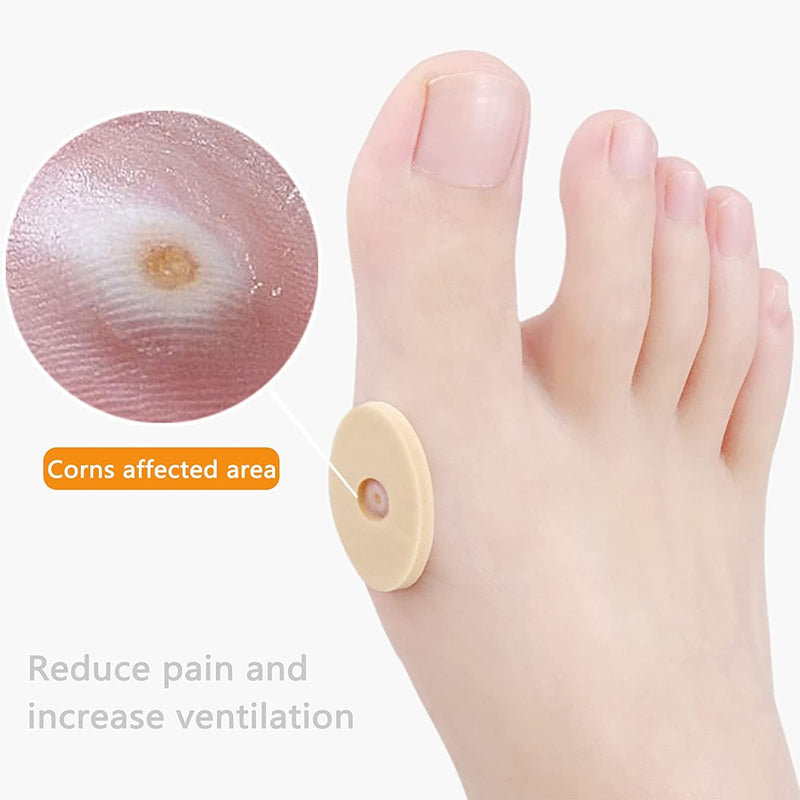 [Australia] - MQ 60 Pcs Corn Cushions, Soft Latex Foam Self Adhesive Callus Pads Corn Pad Anti Friction Reduce Foot and Heel Pain for Toe Callus Anti-Slip 60 Count 