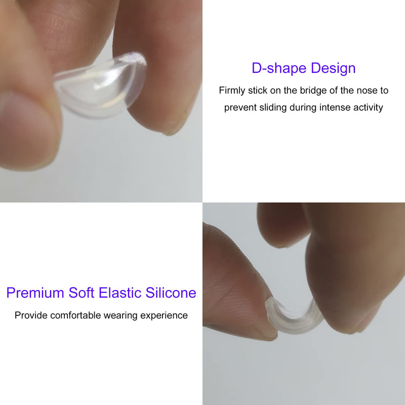 [Australia] - PIPJOY Eyeglass Nose Pads, Adhesive Anti-Slip Nose Pads, Soft Silicone Nose Pad Cushion for Glasses, Eyeglasses, Sunglasses (10 Clear Pairs) 10 Clear Pairs 