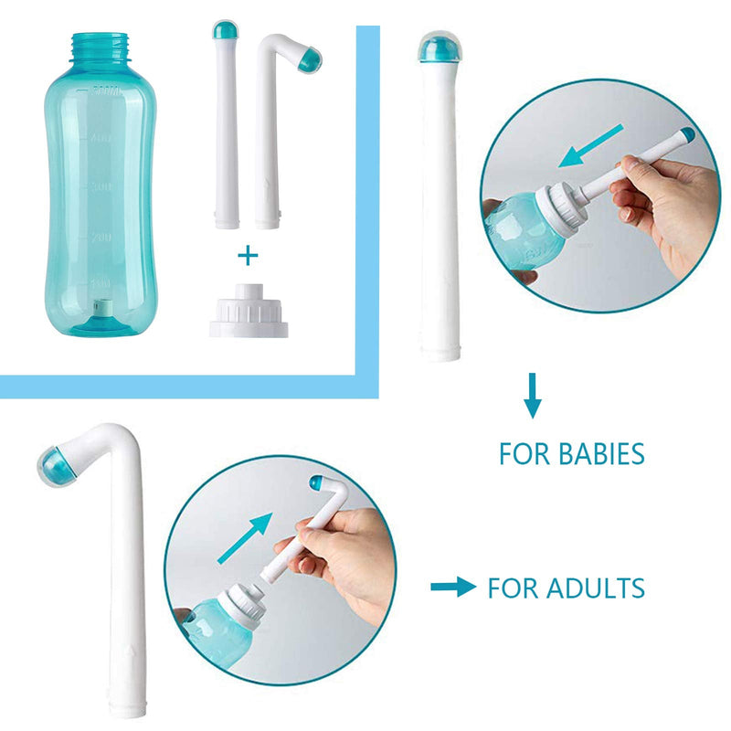 [Australia] - LIVE4COOL Portable Bidet Peri Bottle for Postpartum Perineal Care 500ml for Mom and Baby Clean,with 2 Rinse Tubes for Baby Female Menstruation Cleaning Lochia Hemorrhoids 