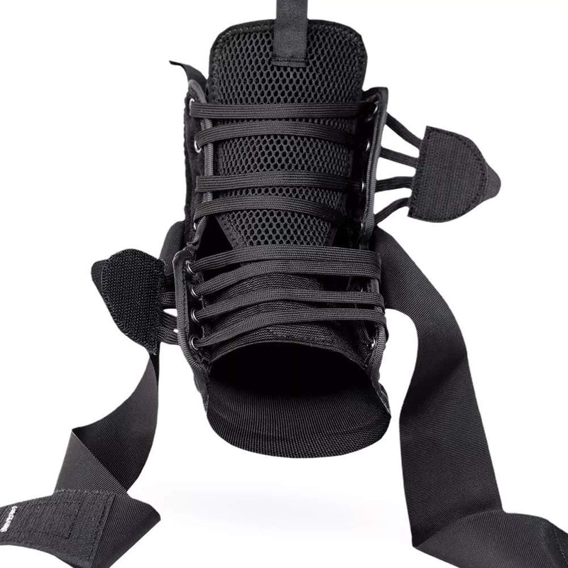 [Australia] - Space Brace 2.0, Quick Lace Up Ankle Brace - Single | For Basketball, Bmx, Mtb, Running and Skateboarding! Ankle Wrap for Men, Women & Children | Small Black Small (size 6.5 - 9.5) 