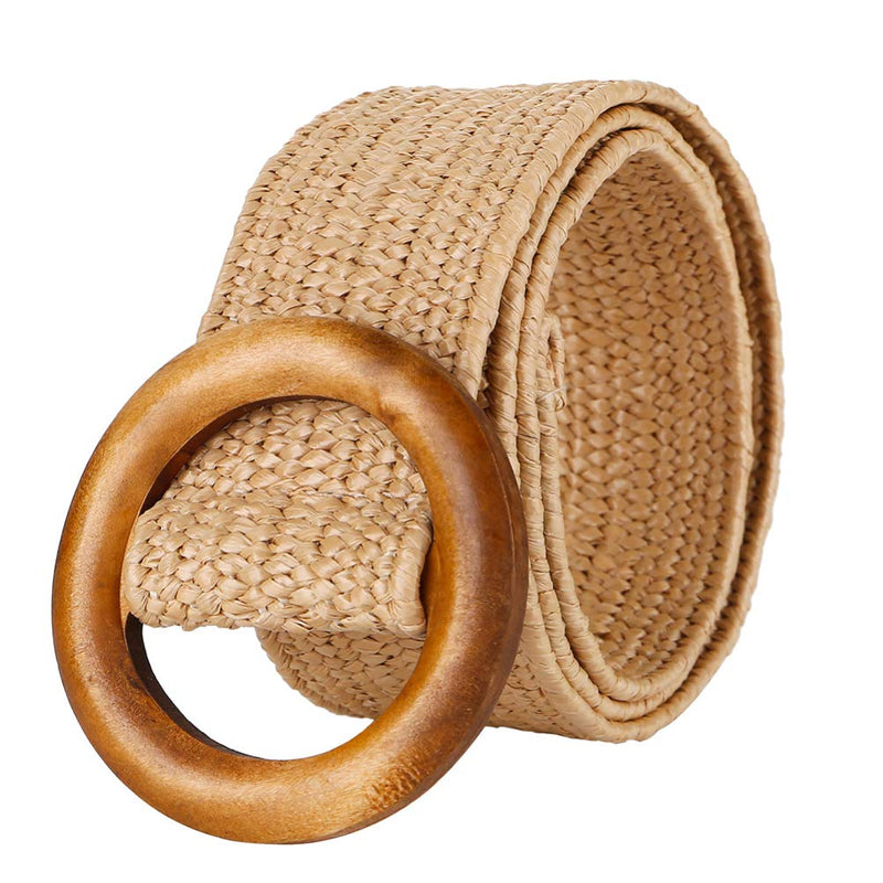 [Australia] - TENDYCOCO Waist Belt Women Straw Dress Belt Woven Waist Belt Accessory for Women Ladies Jeans Dresses Pants 