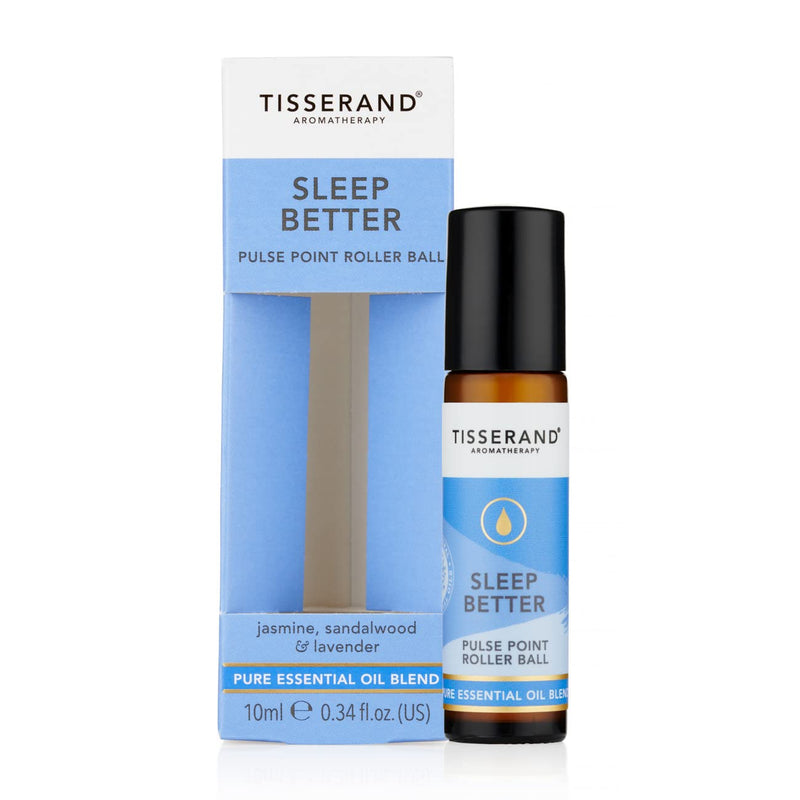 [Australia] - Tisserand Aromatherapy | Sleep Better | Pulse Point Lavender Rollerball for Deep Sleep Blended with  Jasmine & Sandalwood | 100% Pure Essential Oil Blend | 10ml 