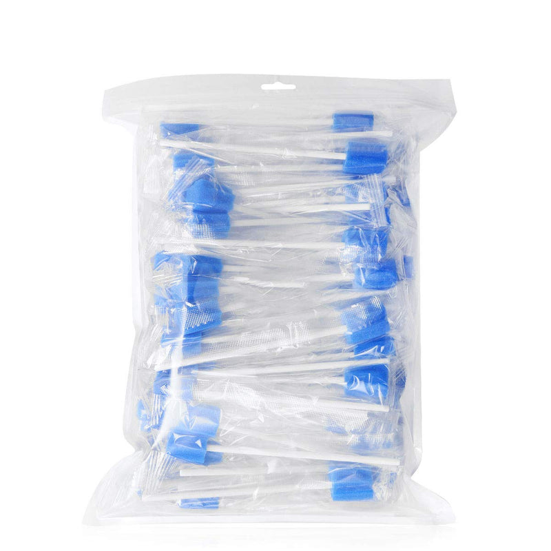 [Australia] - SUPVOX 100pcs Disposable Sponge Stick Mouth Care Sponge Tooth Cleaning Sponge Swab 