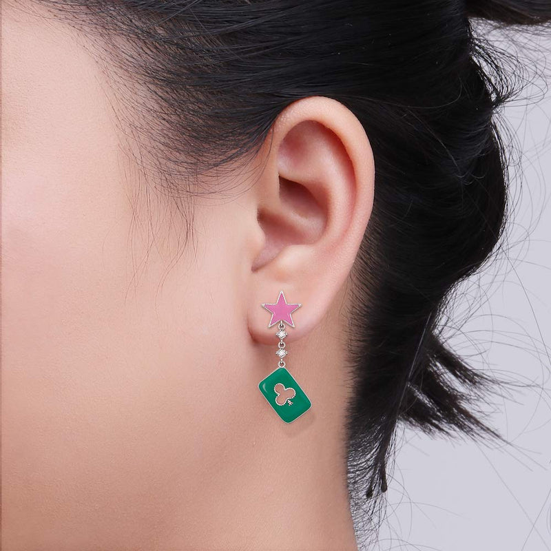 [Australia] - Dangle Drop Anime Hunter x Hunter Hisoka Poster Earrings LGBT Flag Lesbian Pride Earring St Patricks Day Shamrock Teardrop Hypoallergenic Jewelry for Women Girls Hisoka Earrings A 