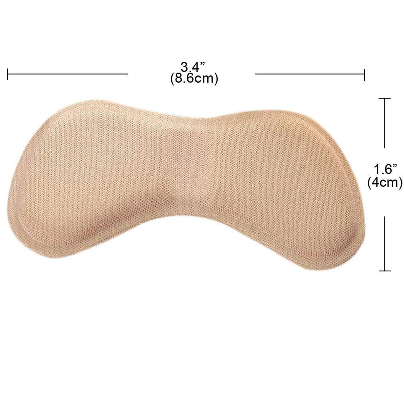 [Australia] - 3 Pairs Soft Comfortable Heel Cushion Pads Heel Liners Self Adhesive Foot Care Protector Shoe Insoles Stickers (Transparent, Black, Beige) 