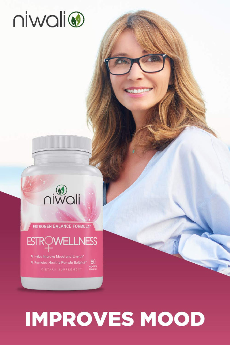 [Australia] - NIWALI Estrogen Pills for Women - Female Hormone Balance Supplement | Menopause Mood and Energy Support - Restores Healthy Estrogen Levels | 60 Non-GMO Vegetarian Capsules 