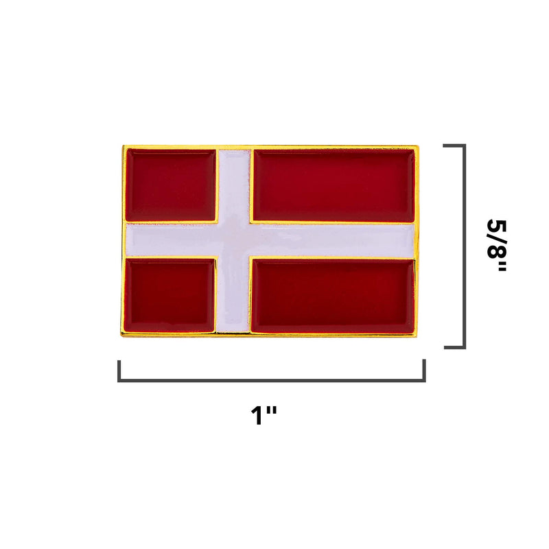 [Australia] - Denmark Country Flag Lapel Enamel Made of Metal Souvenir Hat Men Women Patriotic (Rectangle Pin) 