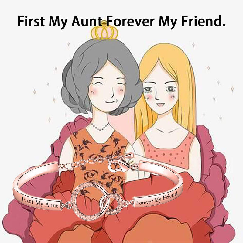 [Australia] - MAOFAED Aunt Gift Auntie Gift Best Aunt Gift Auntie Birthday Gift First My Aunt Forever My Friend First My Aunt RG 