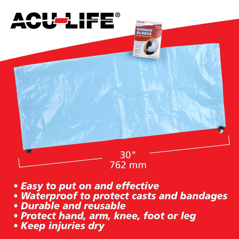 [Australia] - EZY DOSE Waterproof Arm Cast Cover, ACU-Life Adult Shower Sleeve for Plaster Casts, Keep Injuries Dry During Shower & Bath 